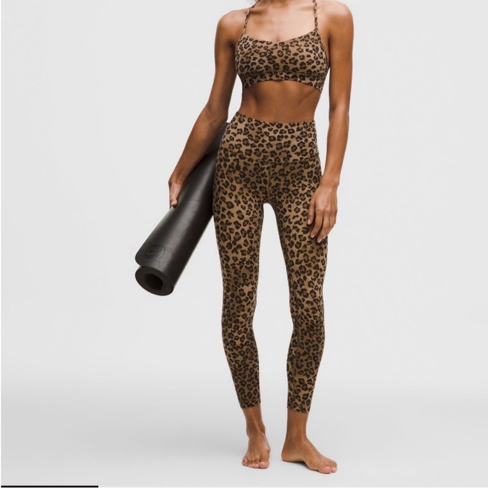 NWT Lululemon Align No Line HR Pant 25” | Size 4 True Leopard Print l